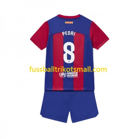 Fußballtrikots FC Barcelona Pedri 8 Kinder 2023-2024 Kurzarm Heimtrikotsatz kaufen